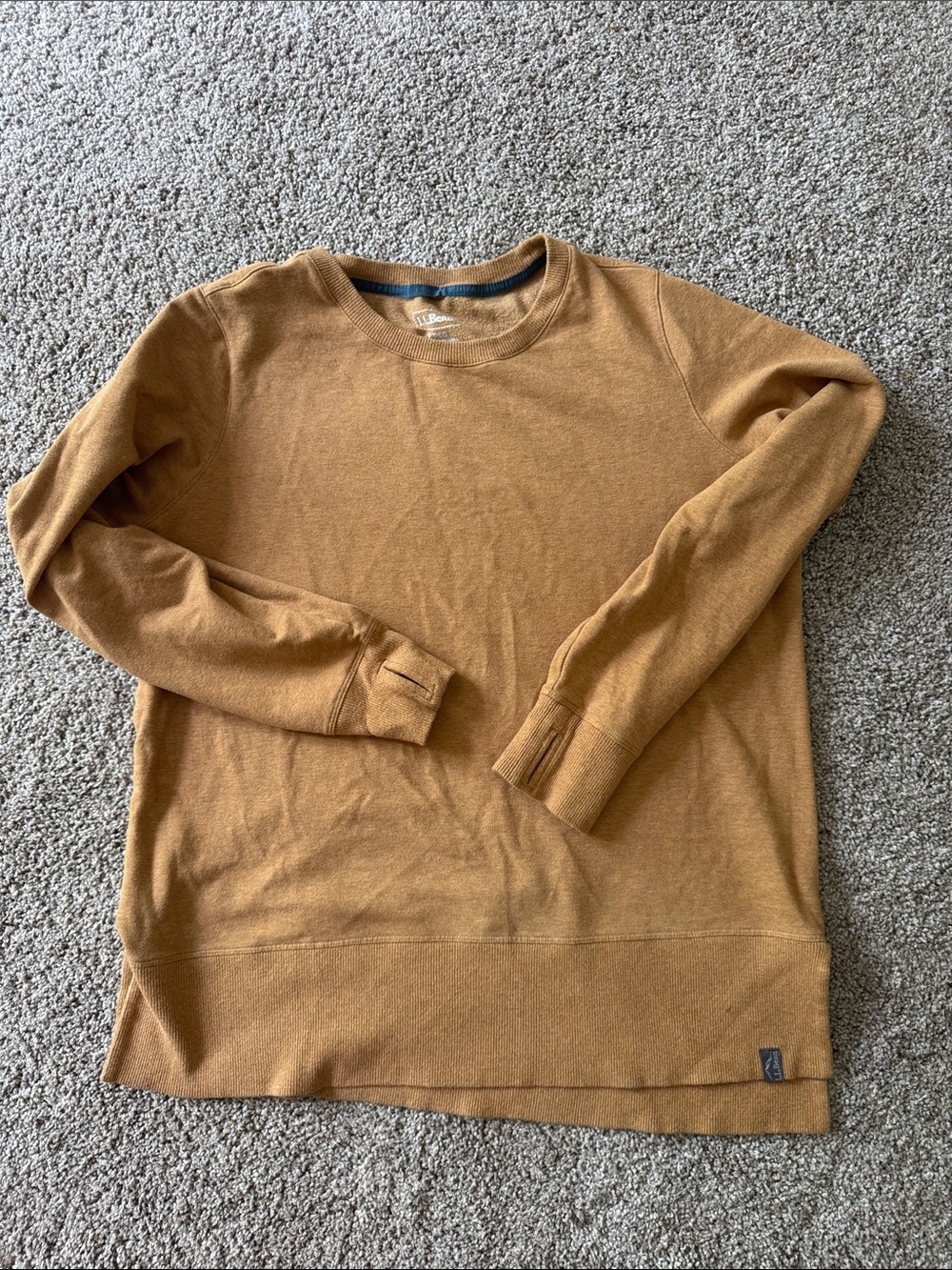 L.L. Bean Women's Crewneck Sweater in Camel Brown